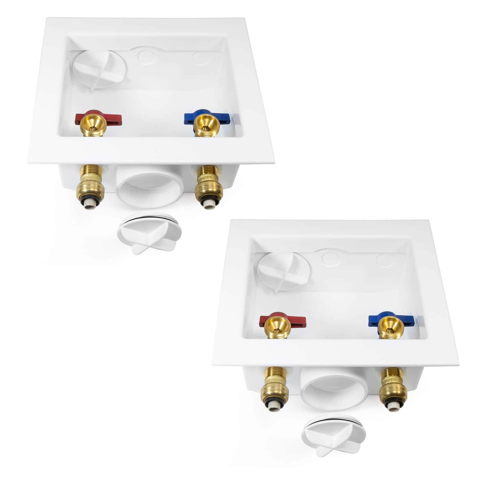 push fit inlet washing machine outlet box with center drain 12