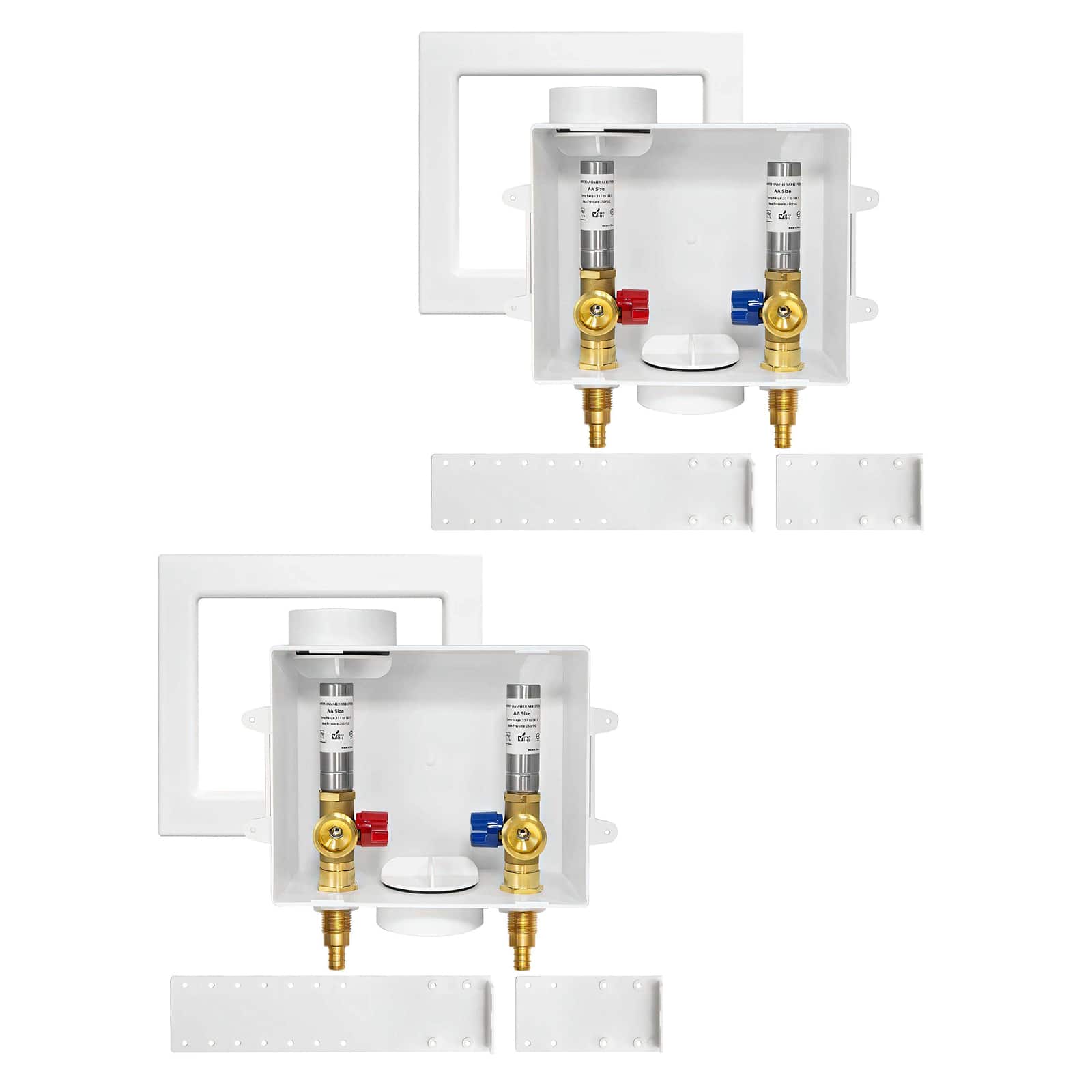 pex crimp f1807 inlet washing machine outlet box with center drain 17