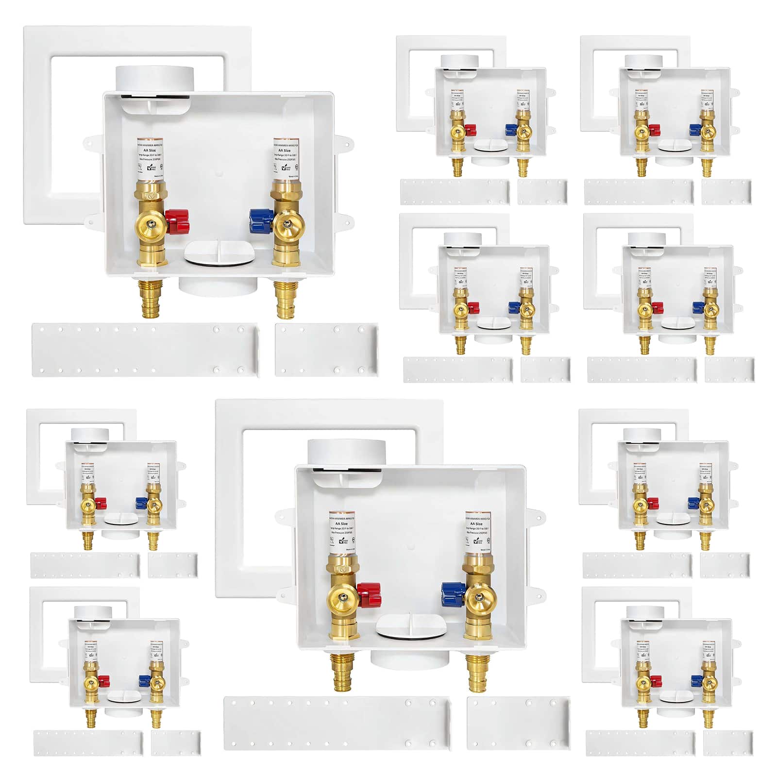 pex expansion f1960 inlet washing machine outlet box with center drain 18