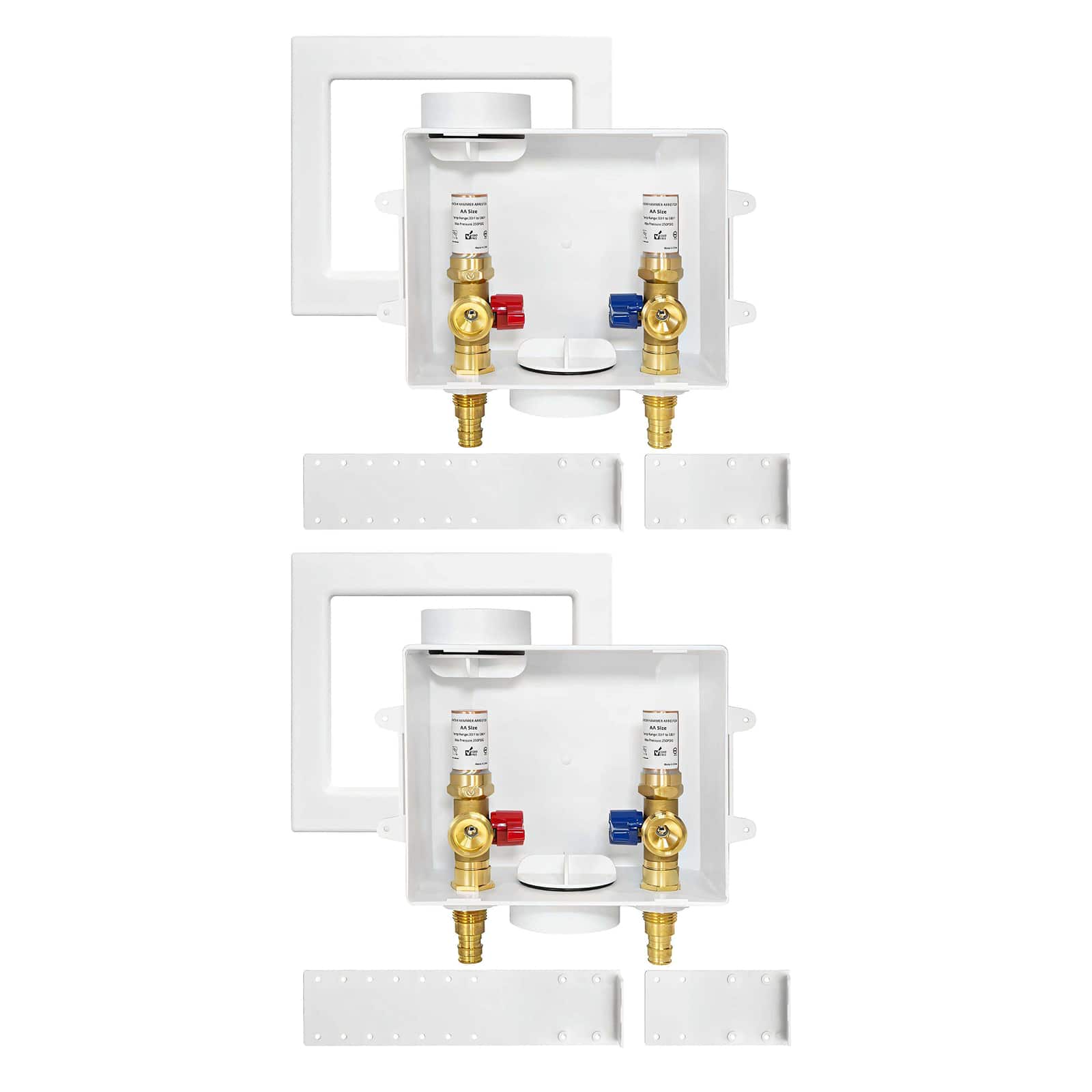 pex expansion f1960 inlet washing machine outlet box with center drain 16