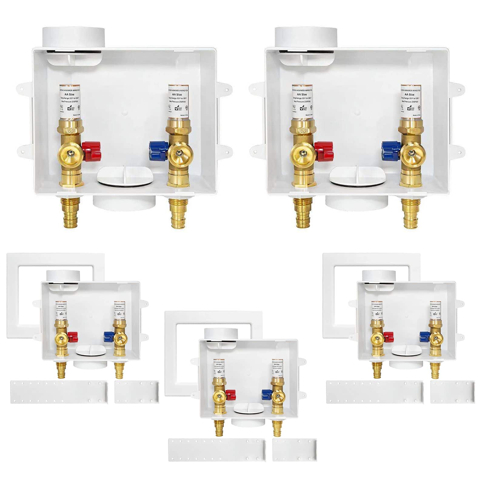 pex expansion f1960 inlet washing machine outlet box with center drain 17