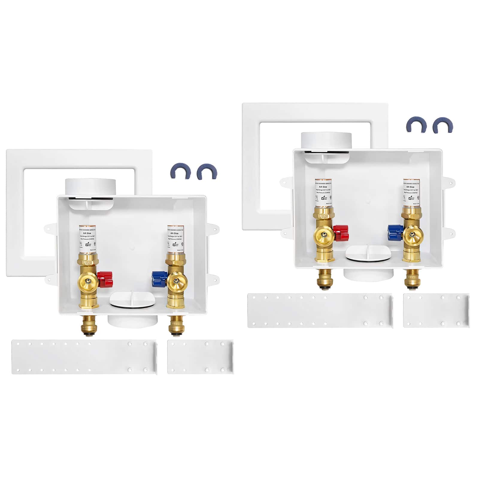 push fit inlet washing machine outlet box with center drain 20