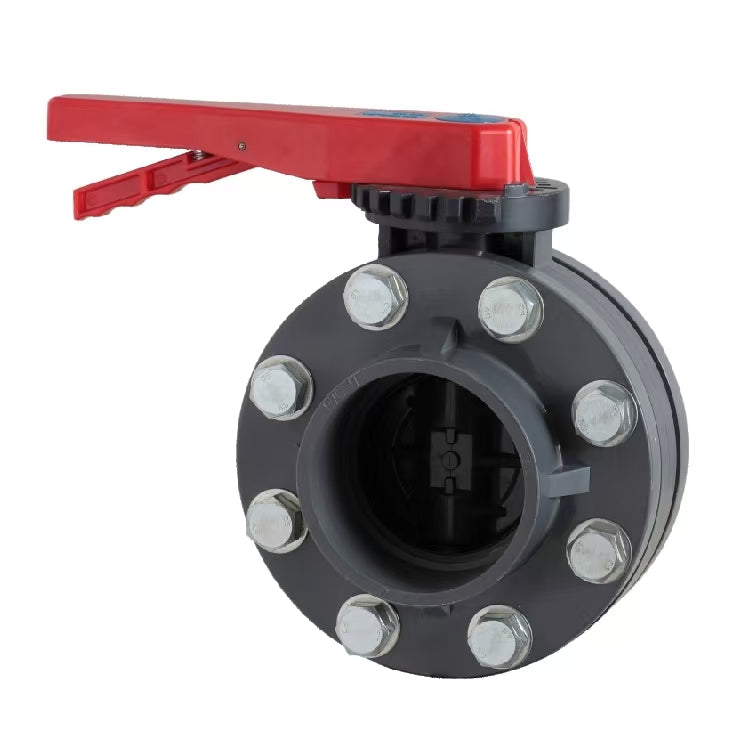 ERA Sch 80 PVC 5 Inch Butterfly Valve Kit, With Flanges and Hardware