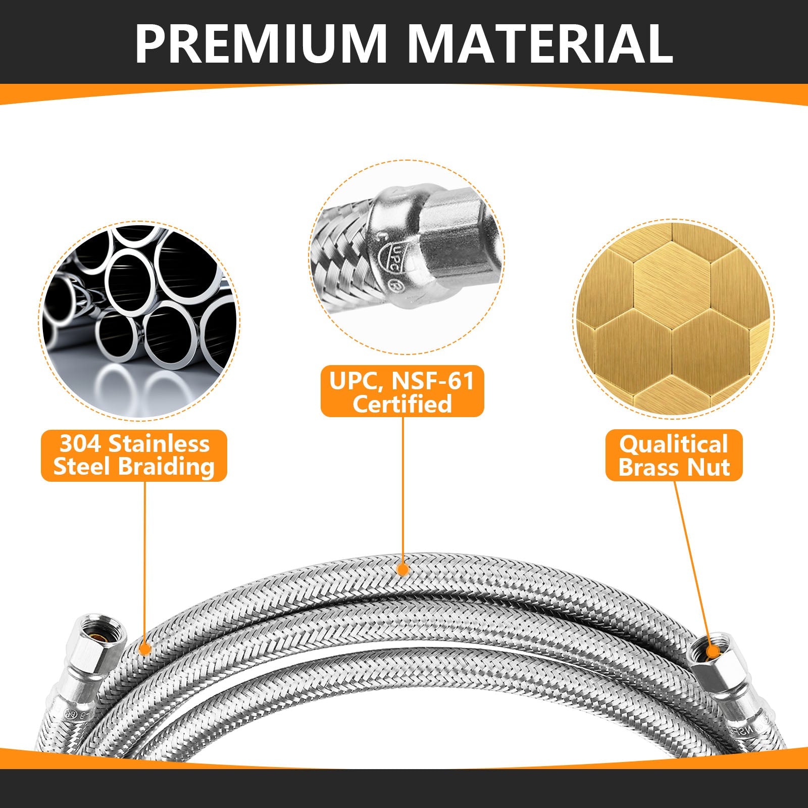 10 pcs 6ft ice maker hose, with 1/4