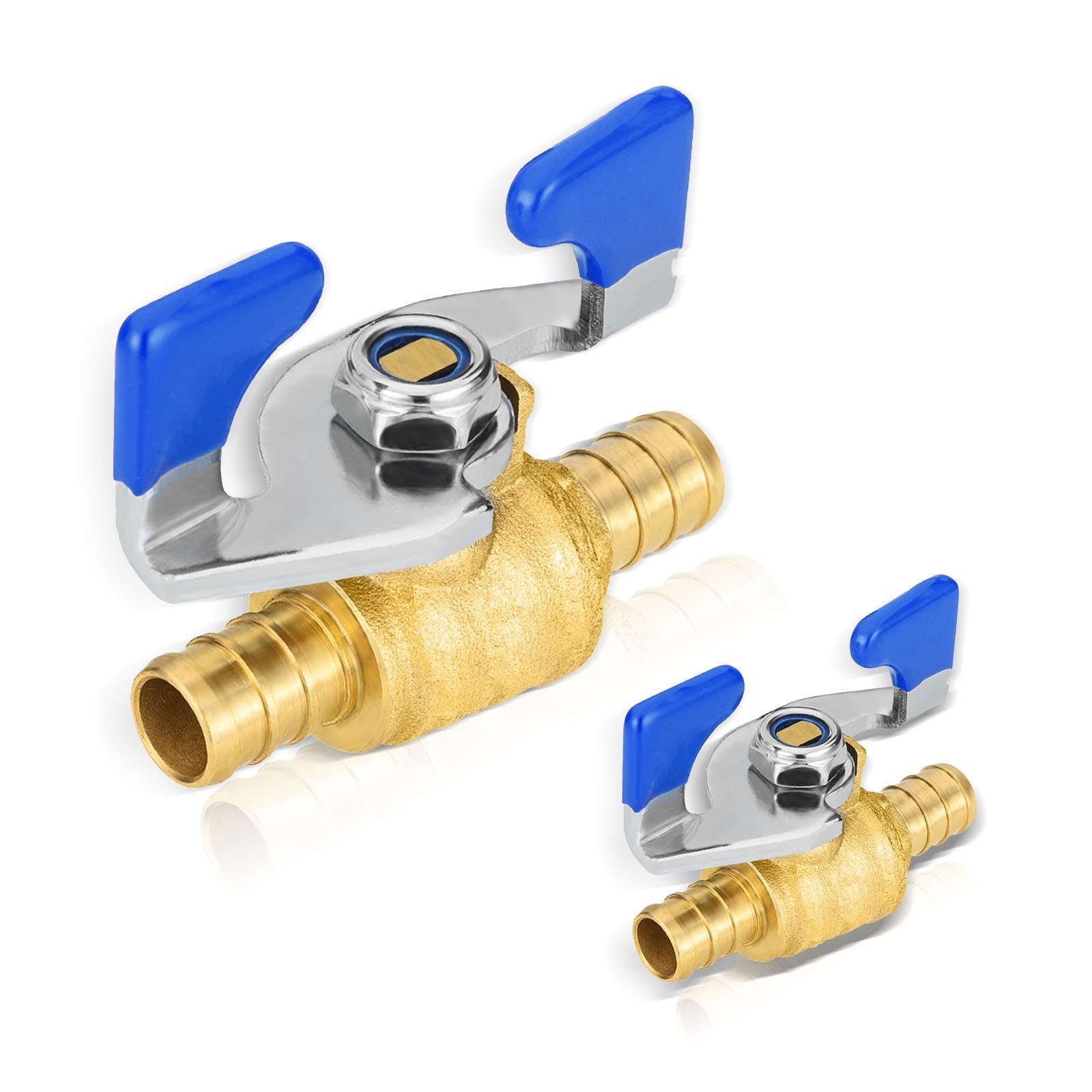 pex crimp butterfly ball valve lead free 10