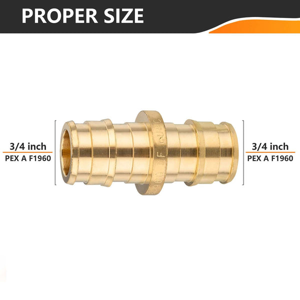 thumbnail interactive-video image 1 of 60-Pack PEX-A Expansion Fittings Combo Kit – 3/4 Inch Elbow, Coupler, Tee (20 Each) By Efield For Plumbing Jobs 1 of 5