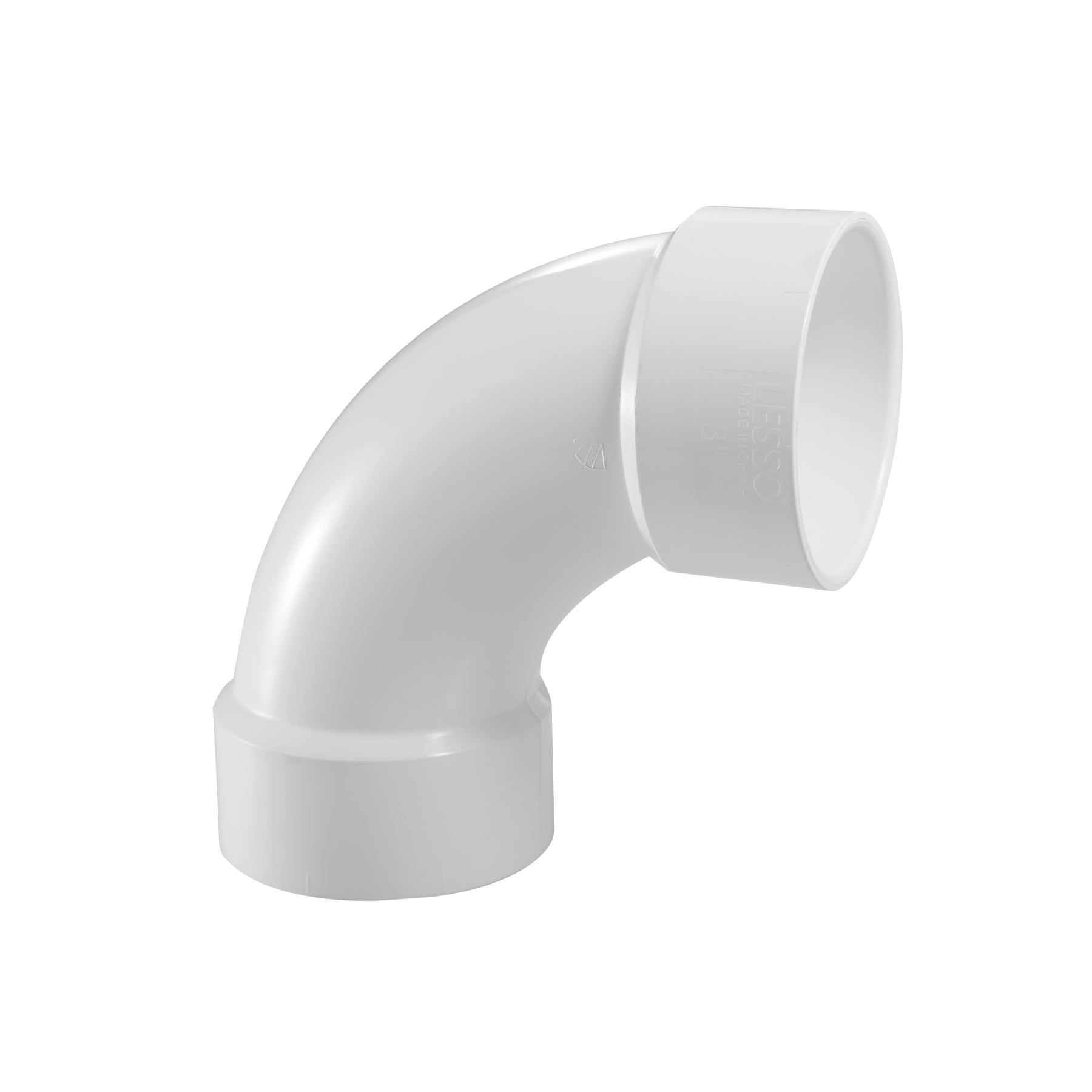PVC DWV 90° Long Sweep Elbow (HUB x HUB) - Pick Size to Add