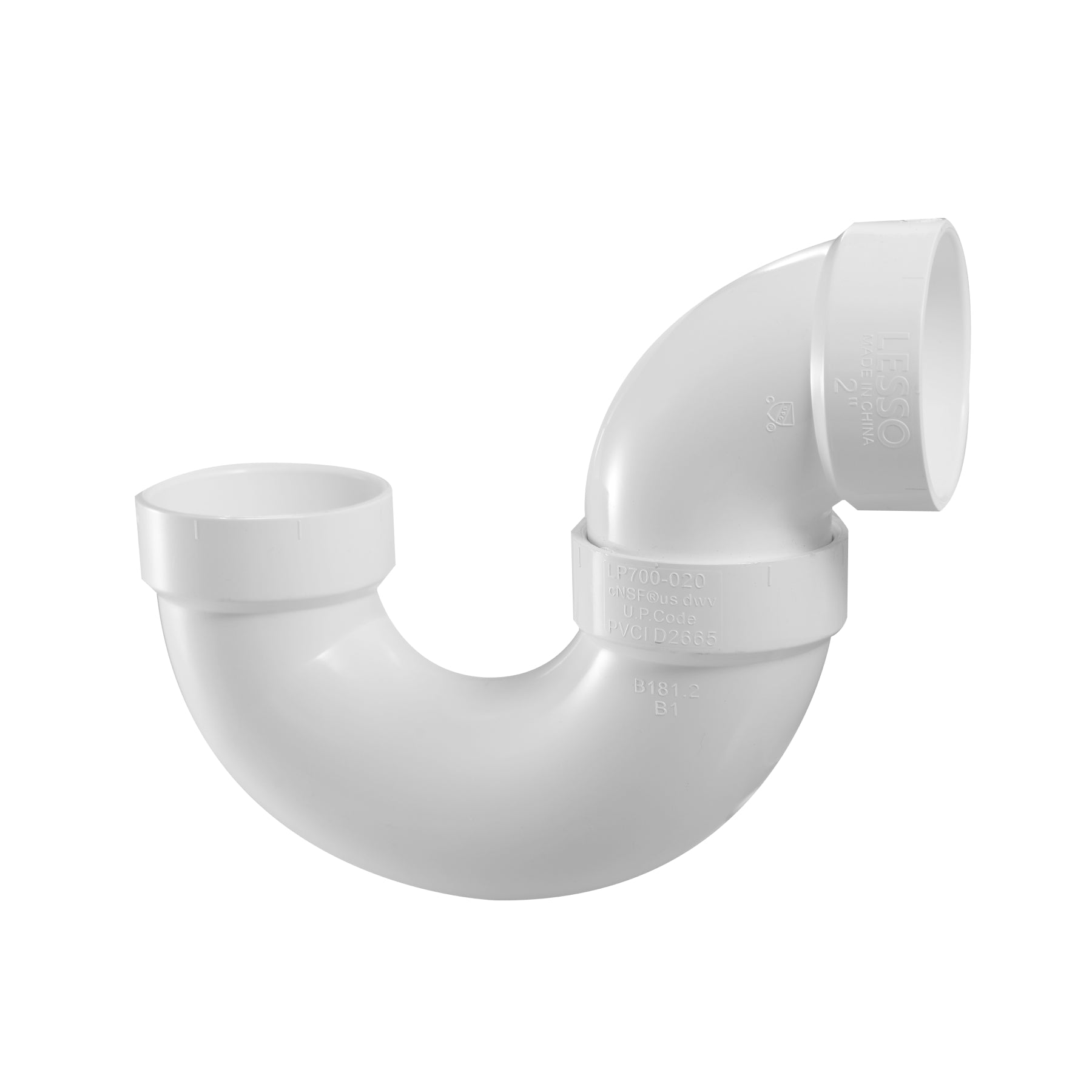 PVC DWV Low Profile P-Trap (HUB x HUB) - Pick Size to Add