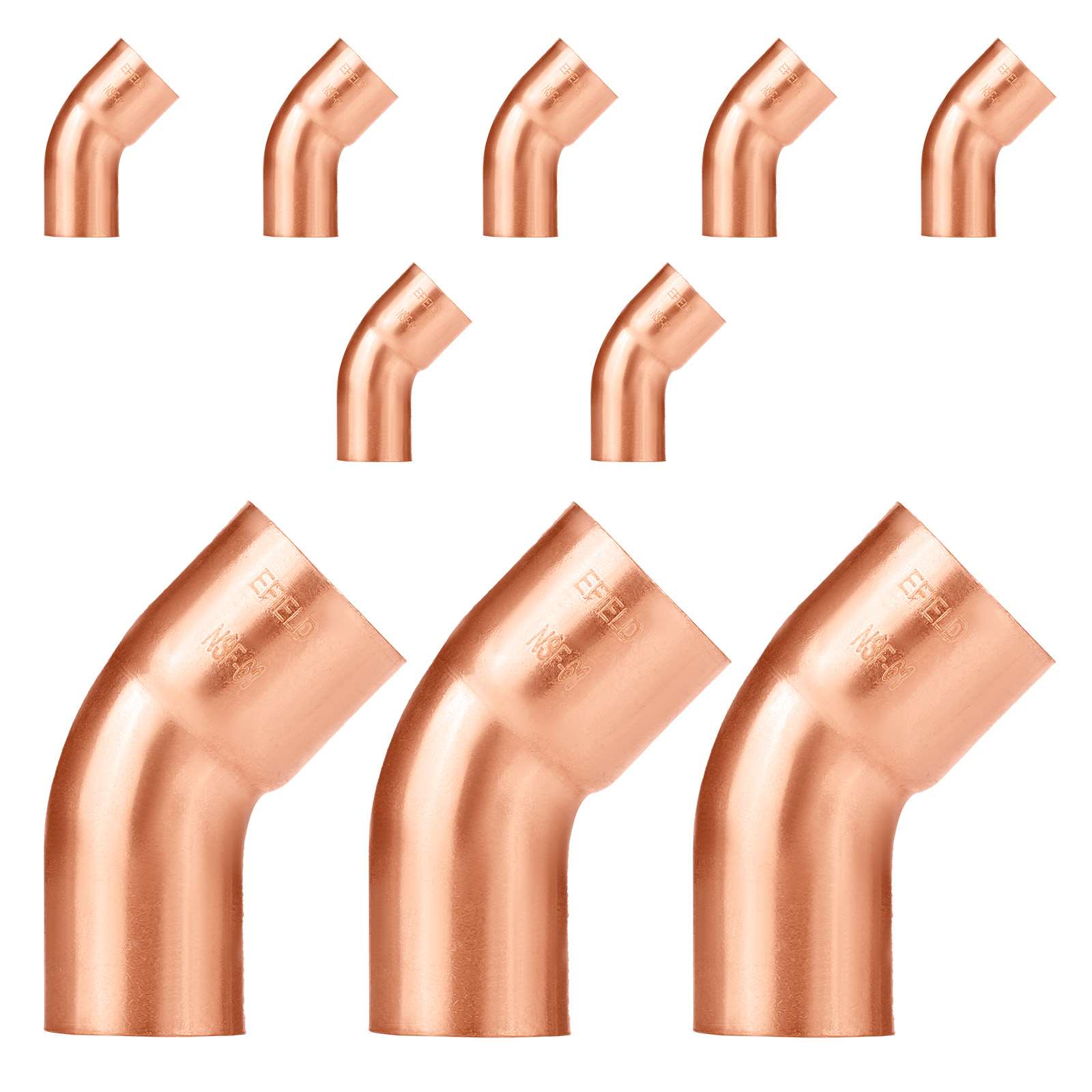 ftg x copper 45 street elbow 8