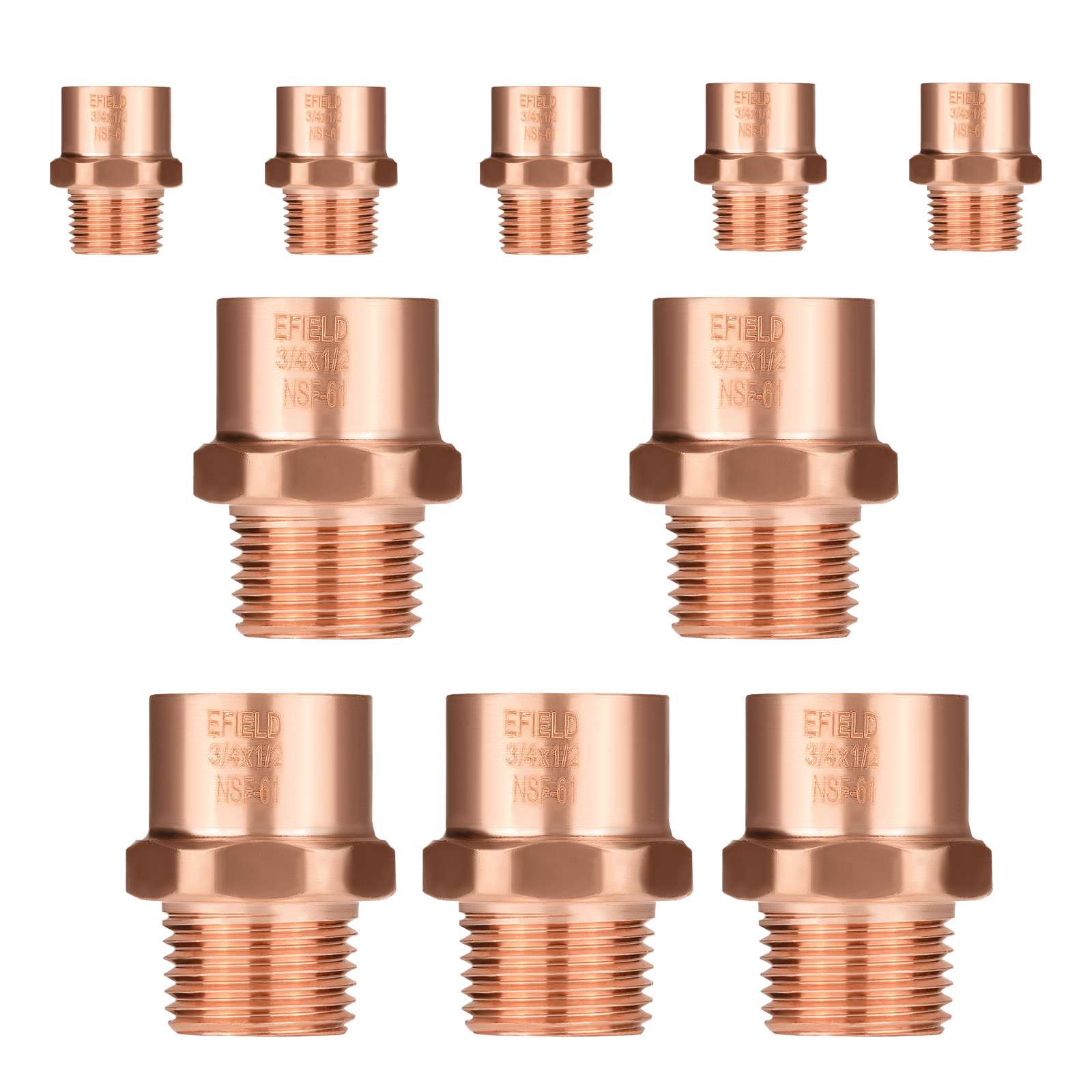 c x mnpt copper male reducing adapter 13