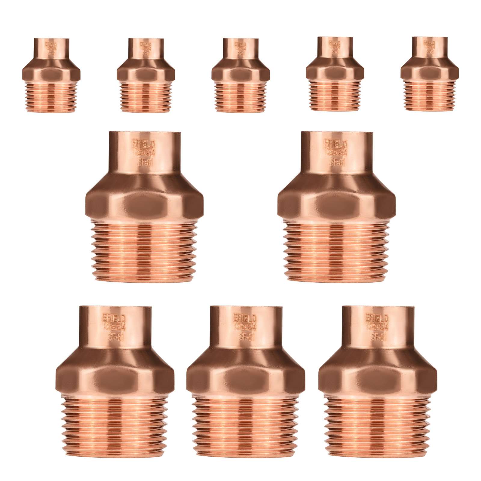 c x mnpt copper male reducing adapter 7