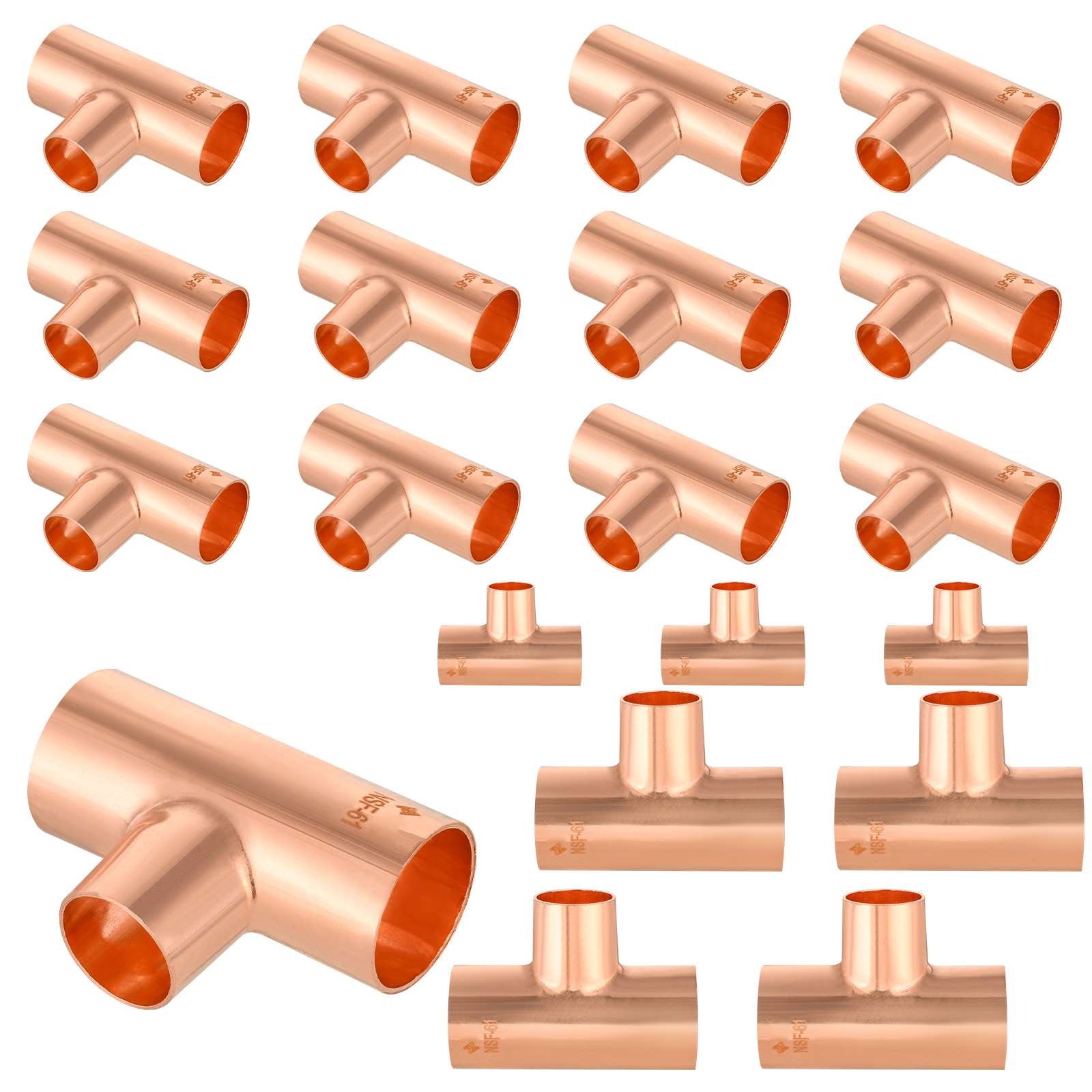 c x c x c copper reducing tee 9