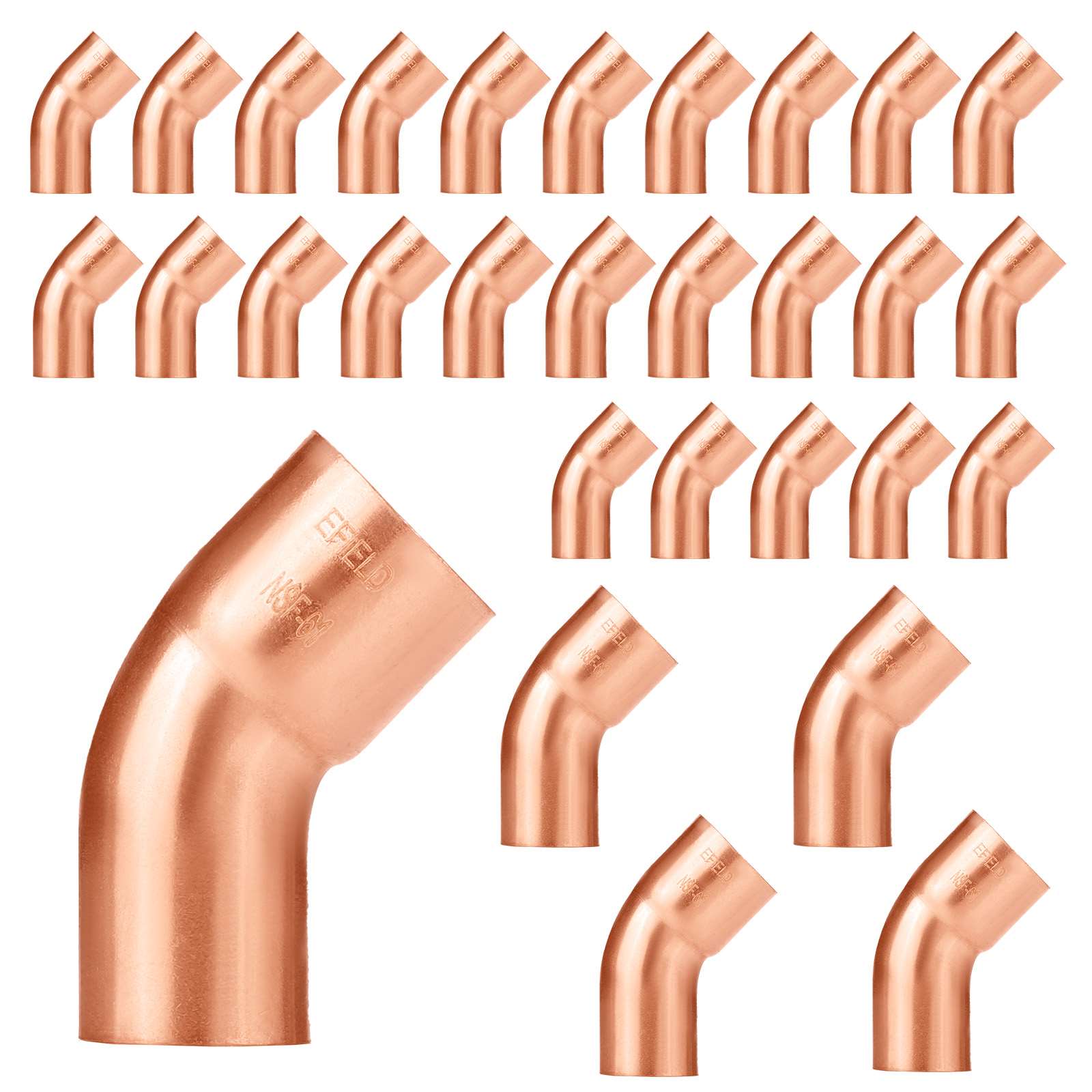 ftg x copper 45 street elbow 10