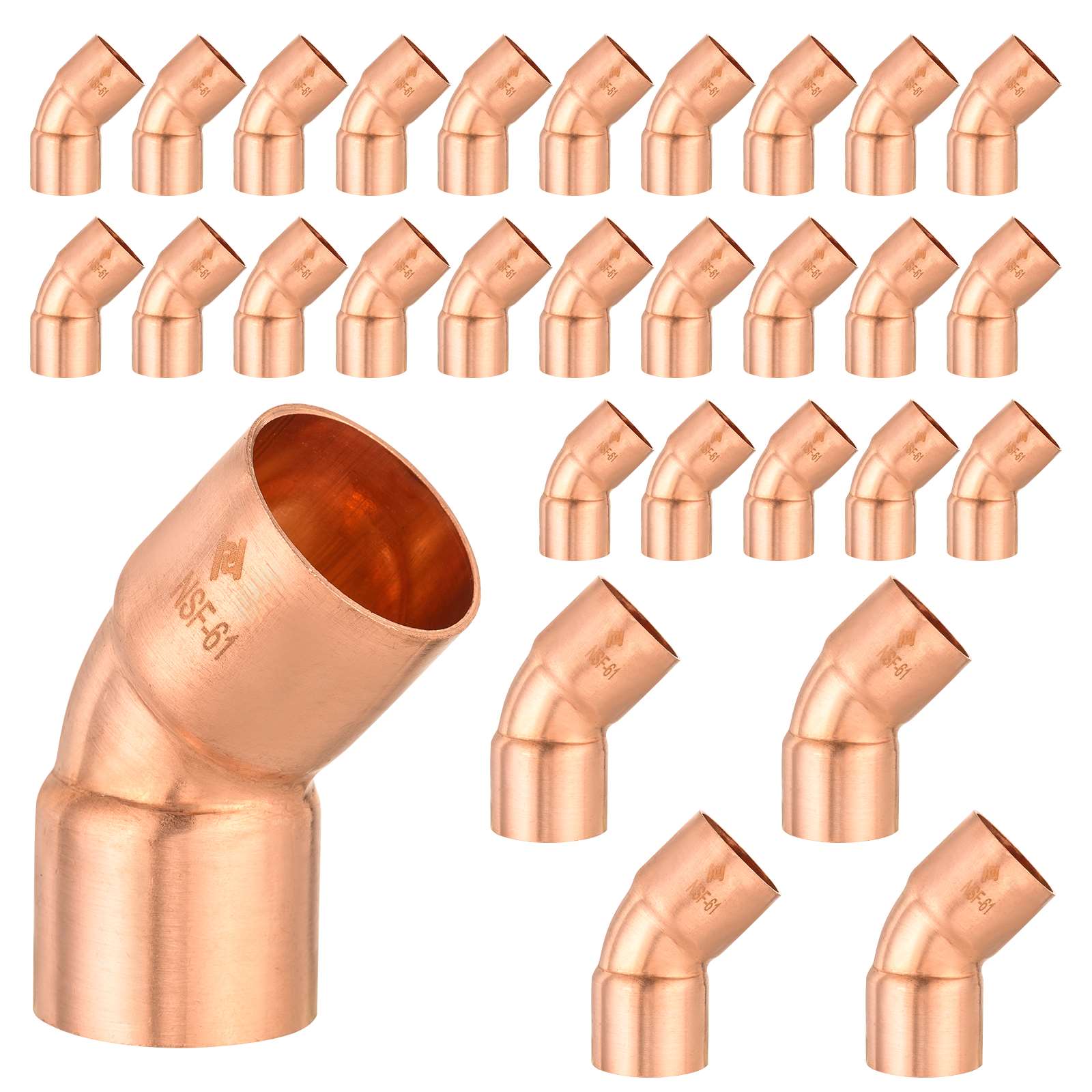 45º copper elbow 10