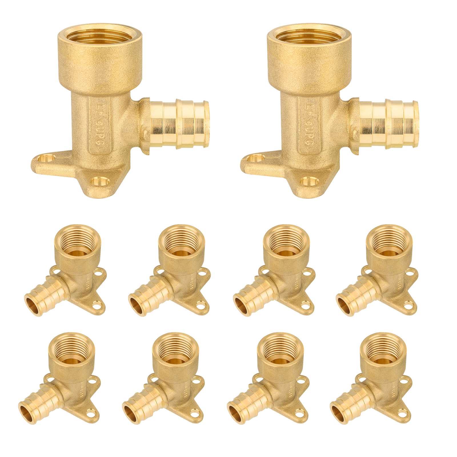 pex a expansion x female npt drop ear elbow lead free 16