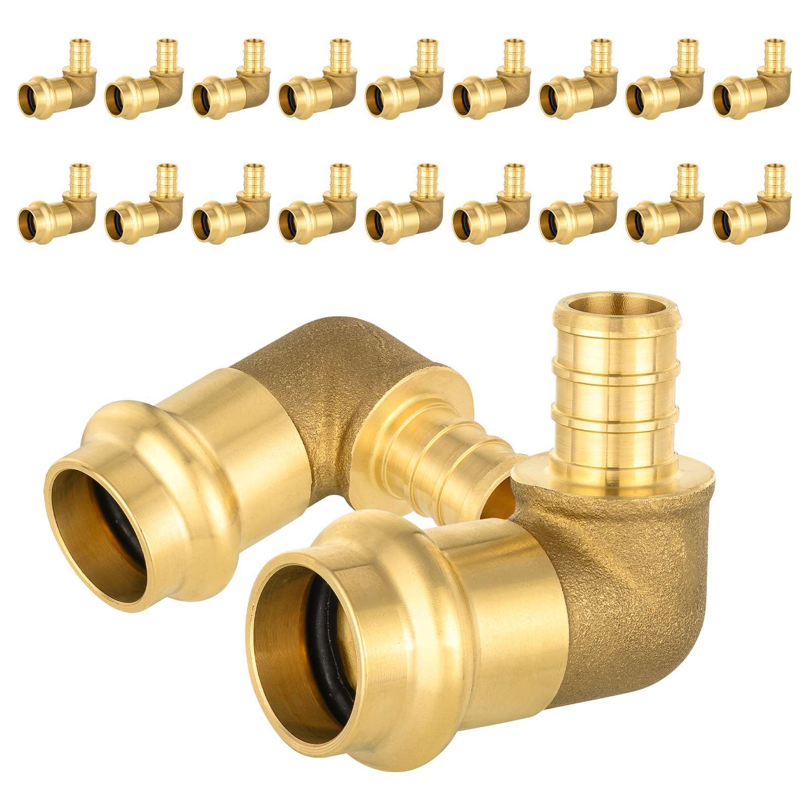 press x pex crimp brass elbow lead free 10