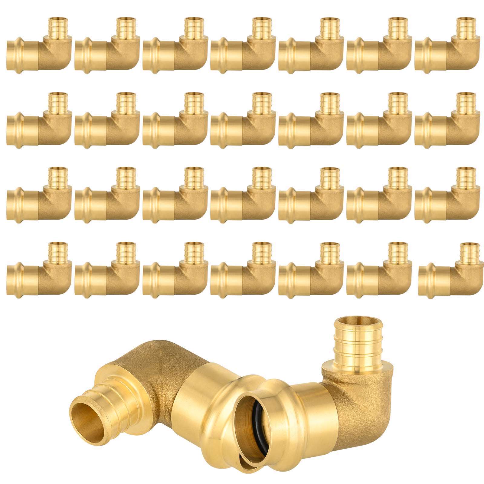 press x pex crimp brass elbow lead free 17