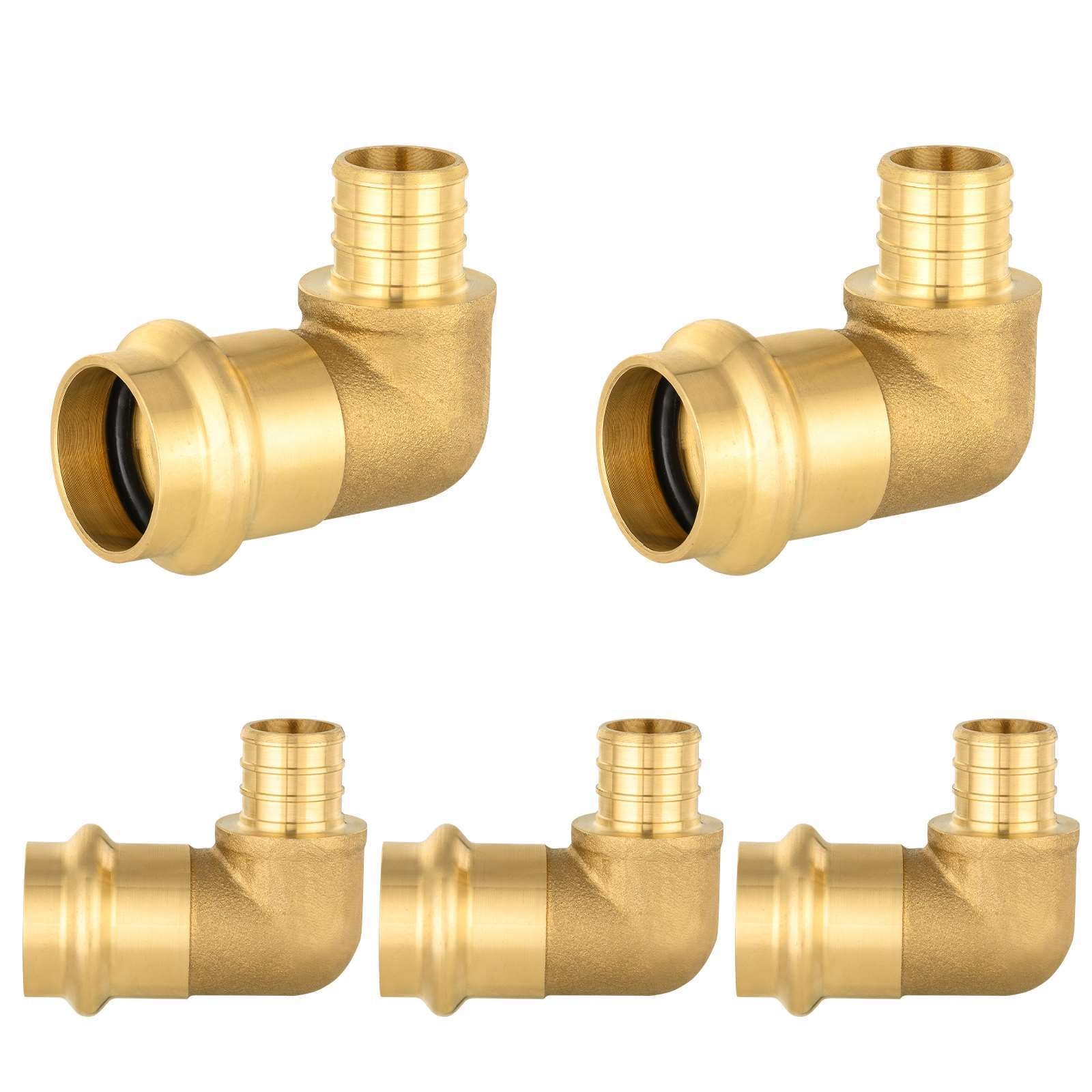 press x pex crimp brass elbow lead free 14