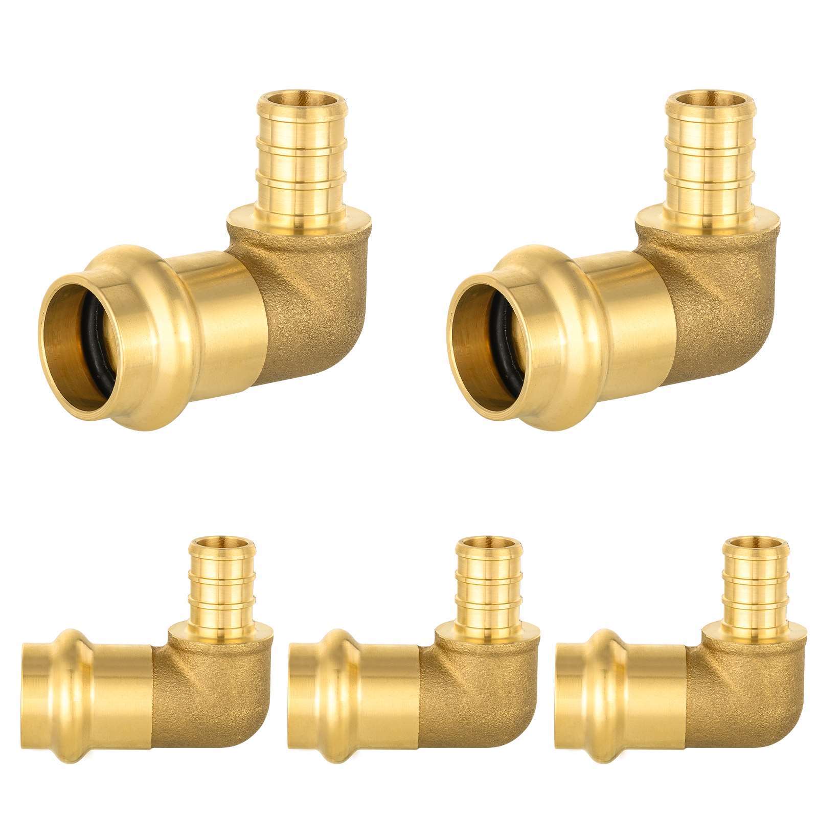 press x pex crimp brass elbow lead free 8