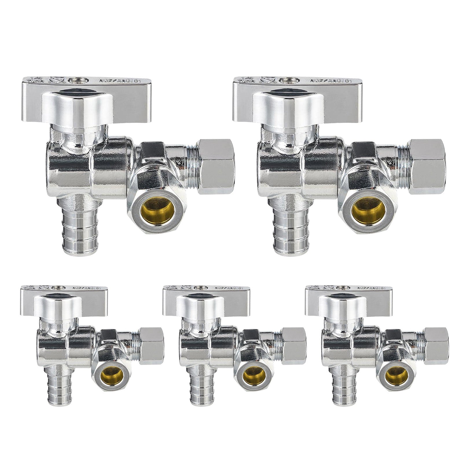 1 2 pex crimp x 3 8 compression x 3 8 compression stop valve lead free 12