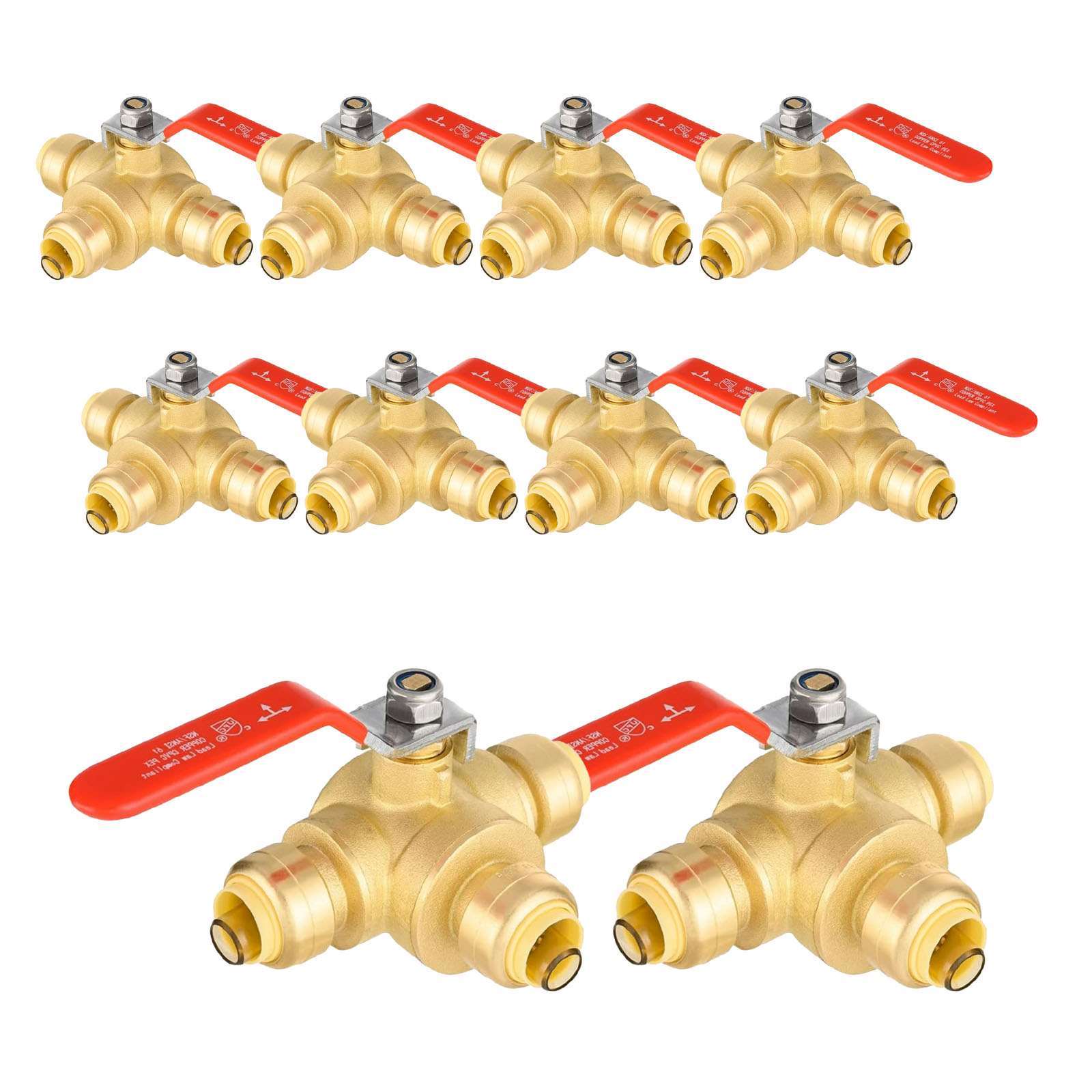 push fit 3 way ball valve lead free 13