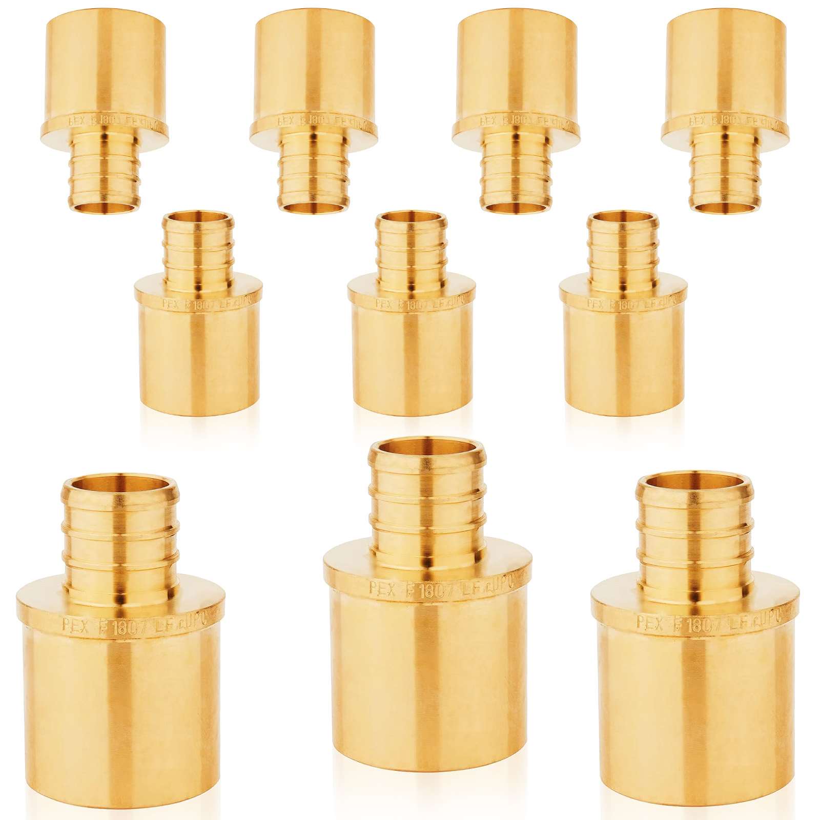 pex b crimp x male copper sweat reducing adapter lead free 25