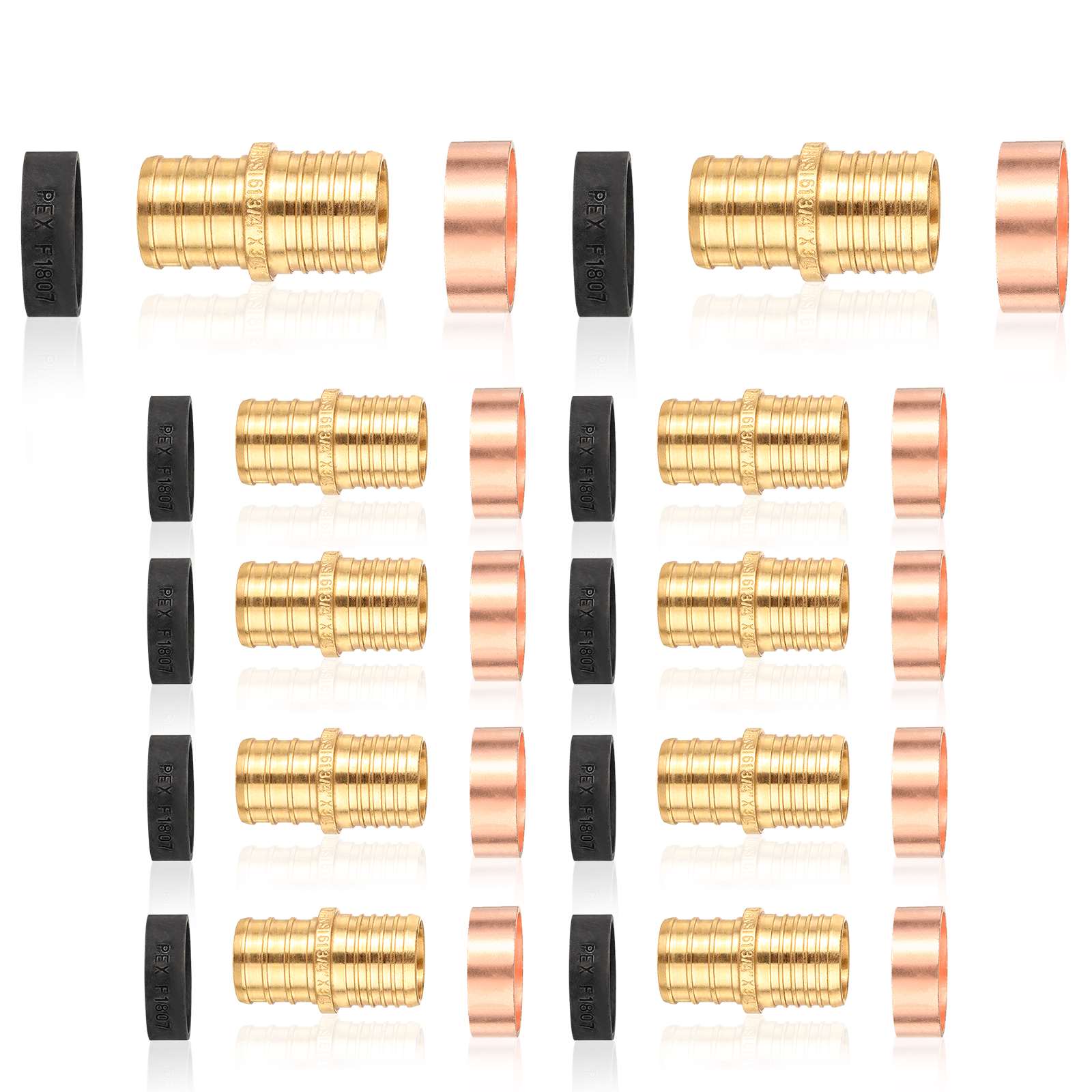 pex b crimp x pb transition brass pex coupling lead free 10