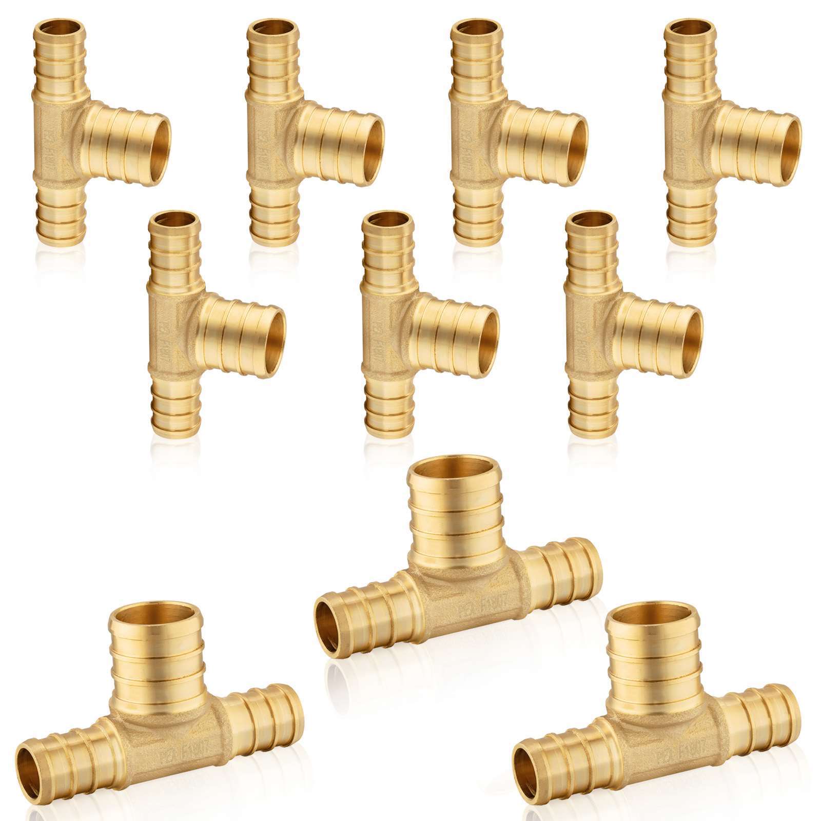 pex b crimp x pex reducing tee lead free 17