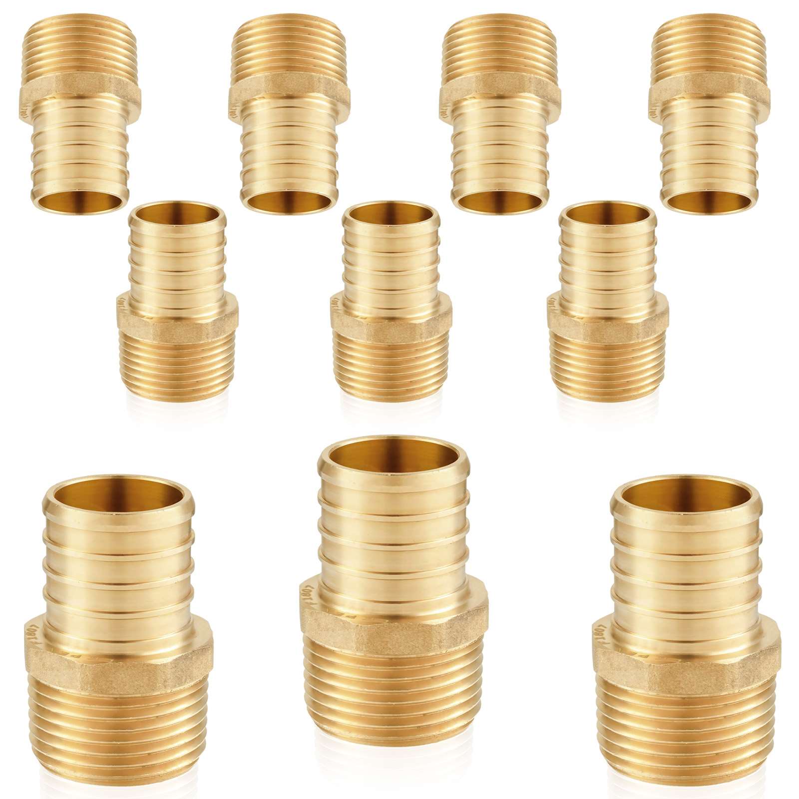 pex b crimp x male threaded reducing adapter lead free 18