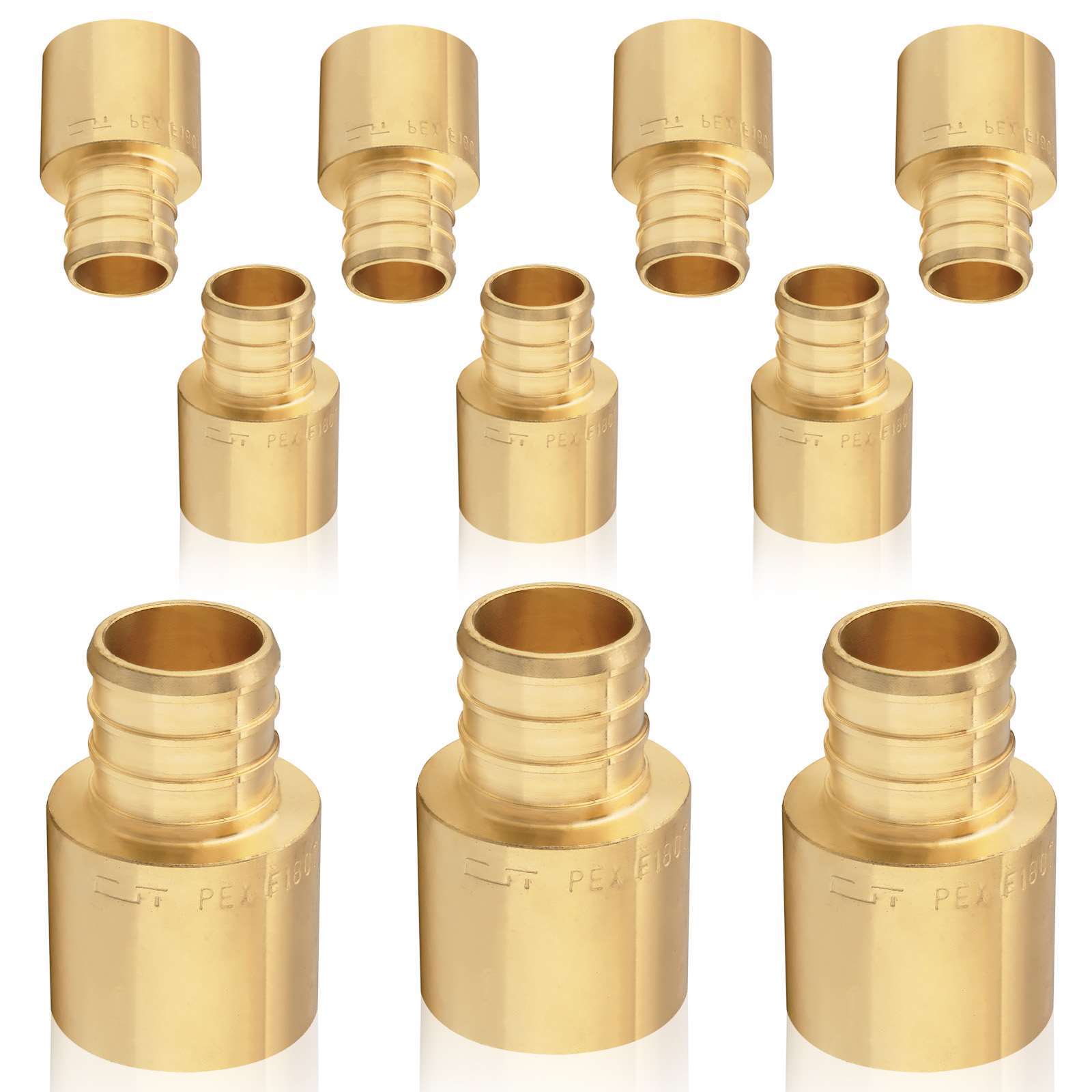 pex b crimp x female copper sweat sweat coupling lead free 18