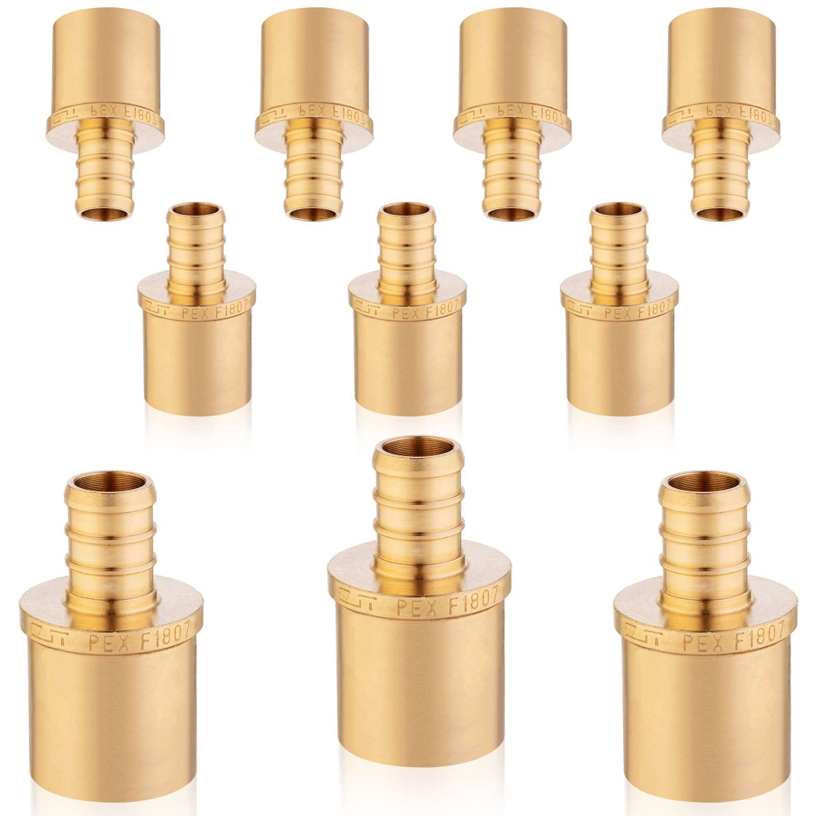 pex b crimp x male copper sweat reducing adapter lead free 13