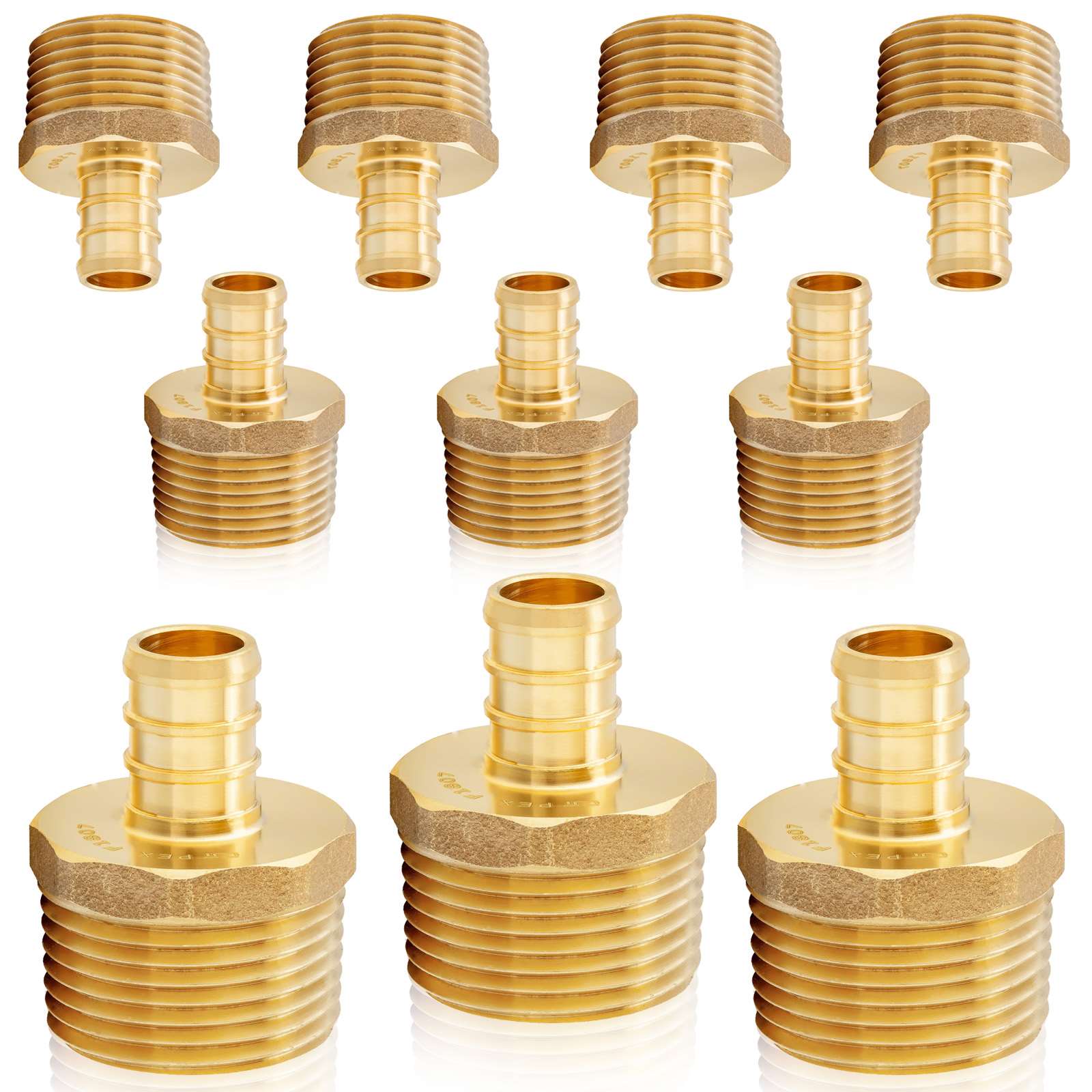 pex b crimp x male threaded reducing adapter lead free 24