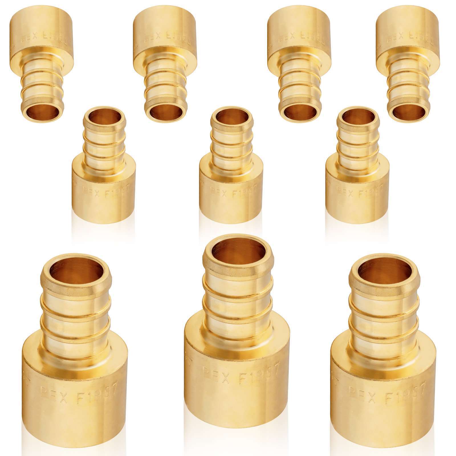 pex b crimp x female copper sweat sweat coupling lead free 12