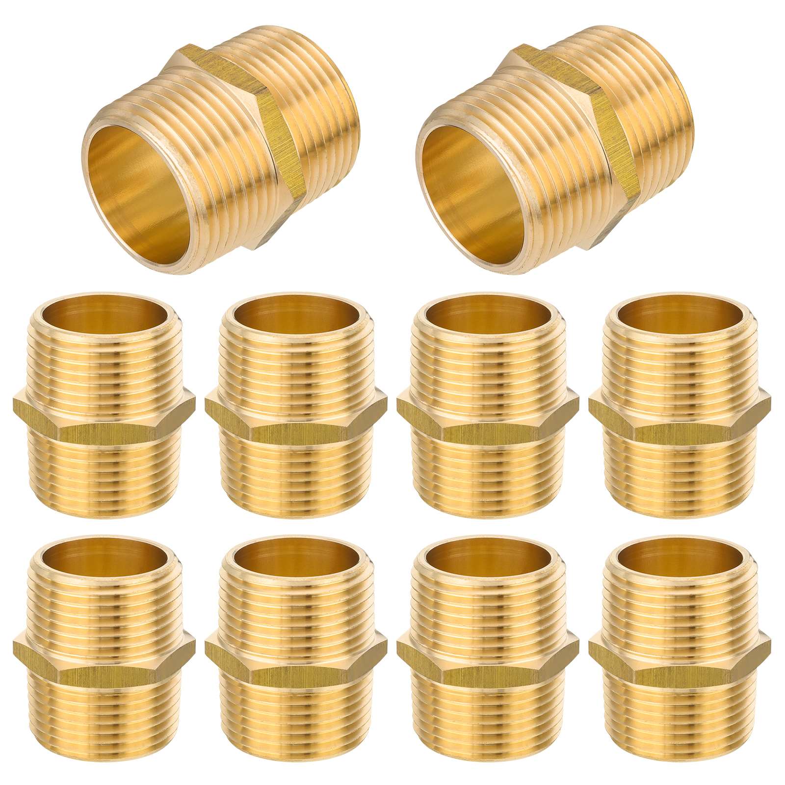 male npt brass hex connector 14