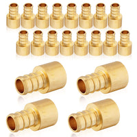 30 pcs pex-b crimp 3/4" pex 3/4" female copper sweat sweat coupling (lead free)