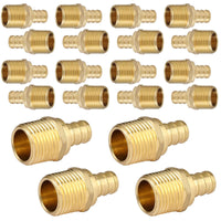 30 pcs pex-b crimp 3/4" pex 3/4" male threaded adapter (lead free)