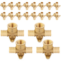 30 pcs pex-b crimp 1/2" pex 1/2" pex 1/2" drop ear tee (lead free)