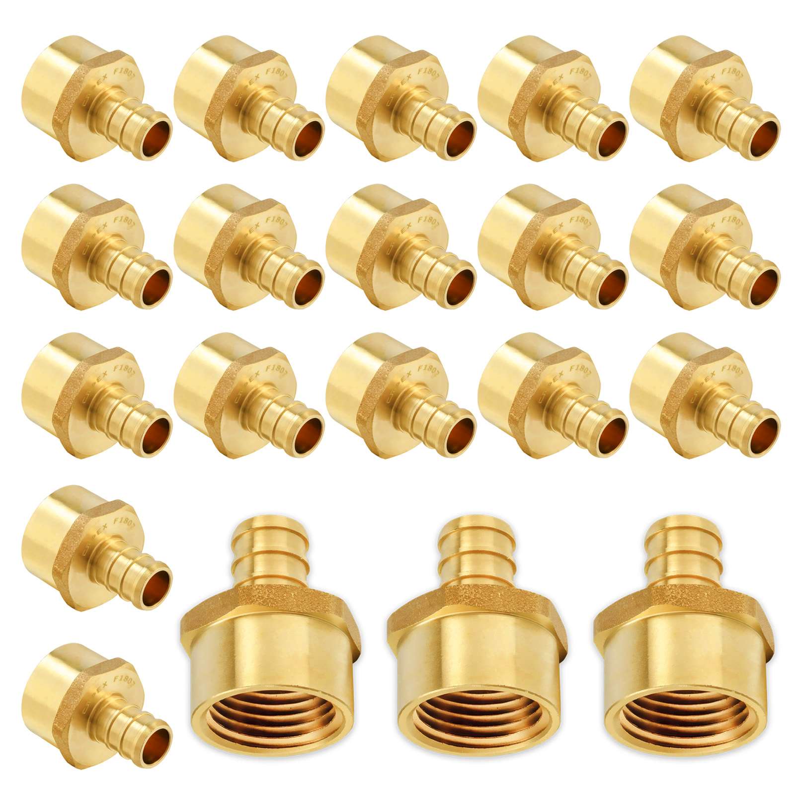 pex b crimp x female npt threaded reducing adapter lead free 13