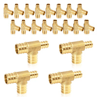 30 pcs pex-b crimp 1" pex 3/4" pex 3/4" pex reducing tee (lead free)