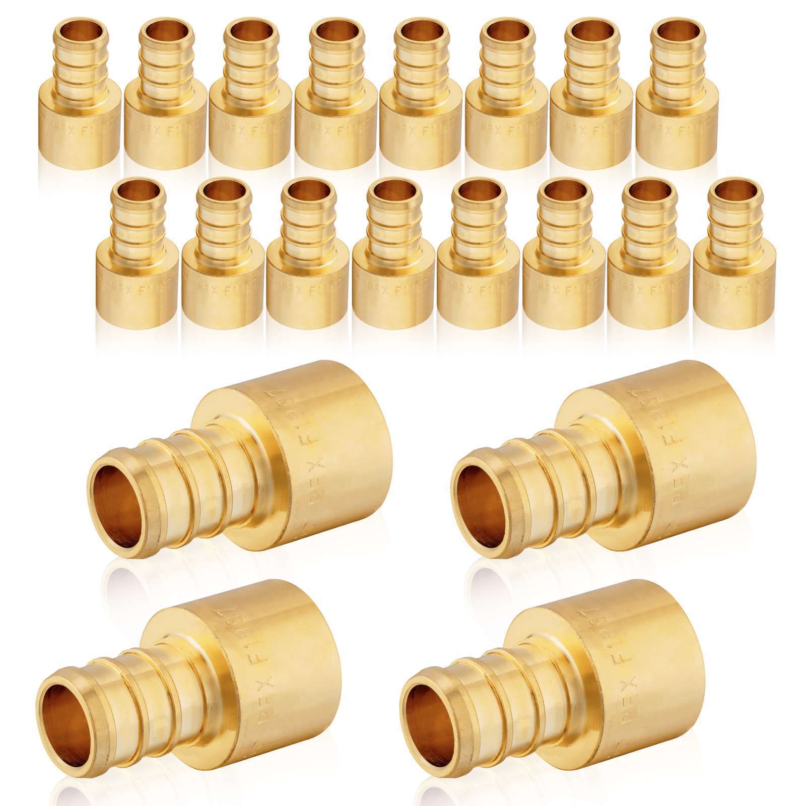 pex b crimp x female copper sweat sweat coupling lead free 13