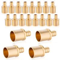 30 pcs pex-b crimp 1/2" pex 1/2" male copper sweat adapter (lead free)