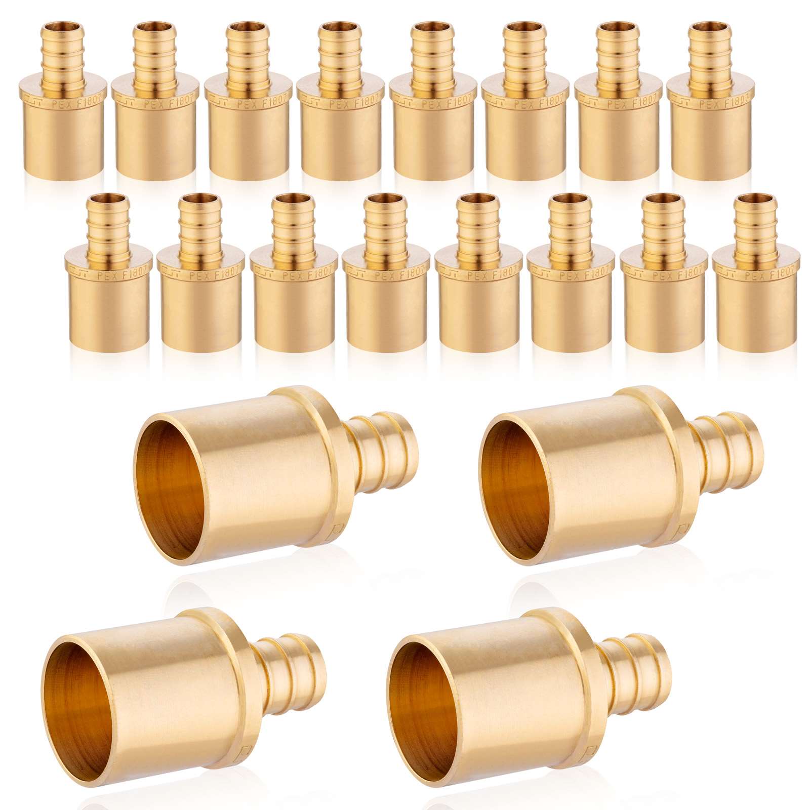pex b crimp x male copper sweat reducing adapter lead free 14