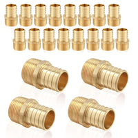 30 pcs pex-b crimp 3/4" pex 1/2" male threaded adapter (lead free)
