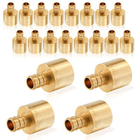 30 pcs pex-b crimp 3/4" pex 1" female copper sweat sweat coupling (lead free)
