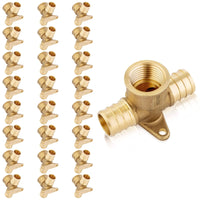 30 pcs pex-b crimp 3/4" pex 3/4" pex 1/2" drop ear tee (lead free)