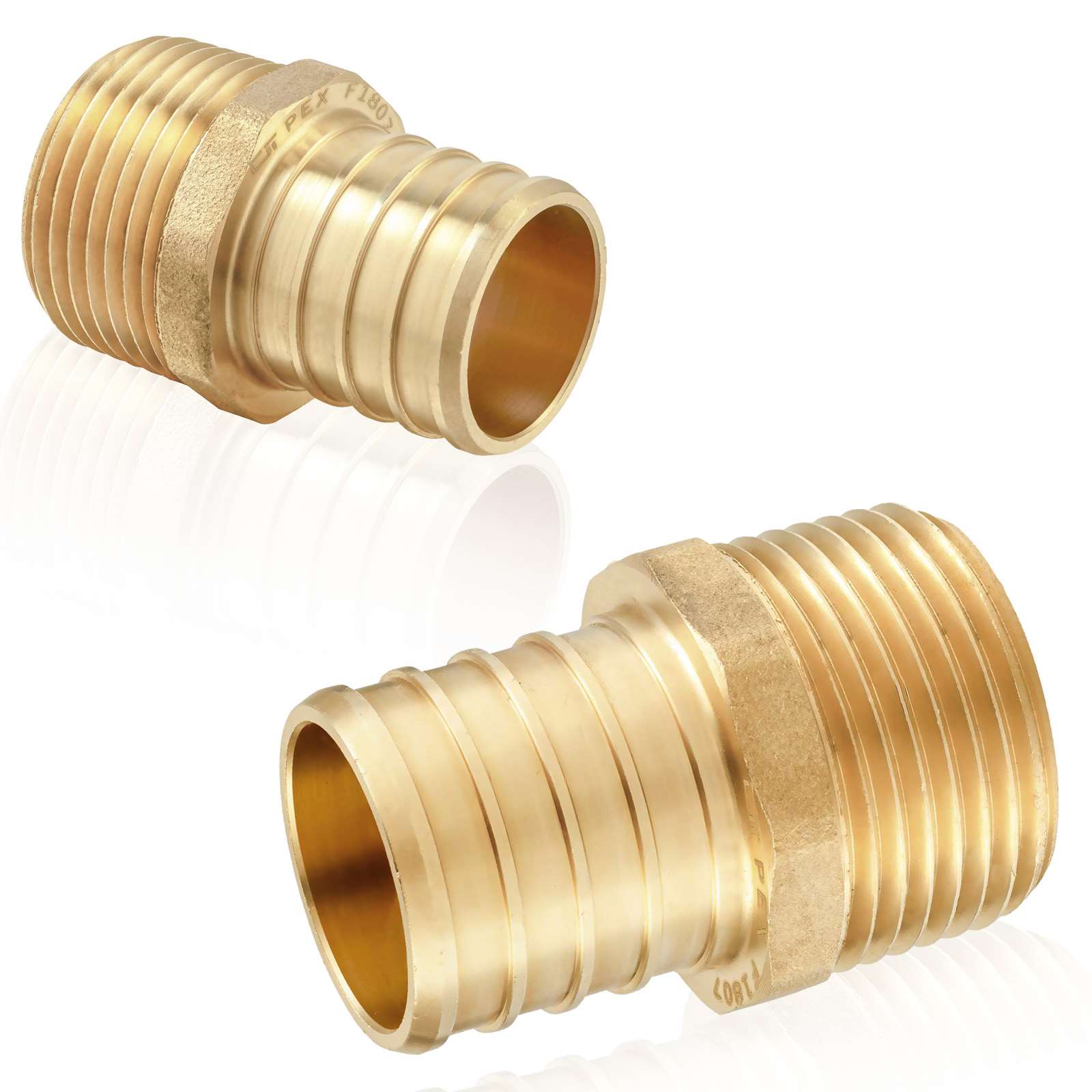 pex b crimp x male threaded reducing adapter lead free 16