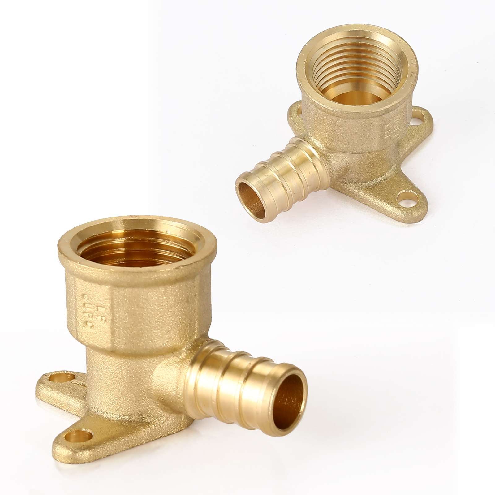 pex b crimp x female threaded drop ear elbow lead free 9