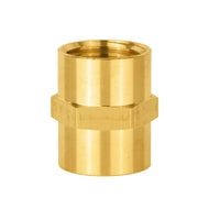 1/2" female npt brass hex connector