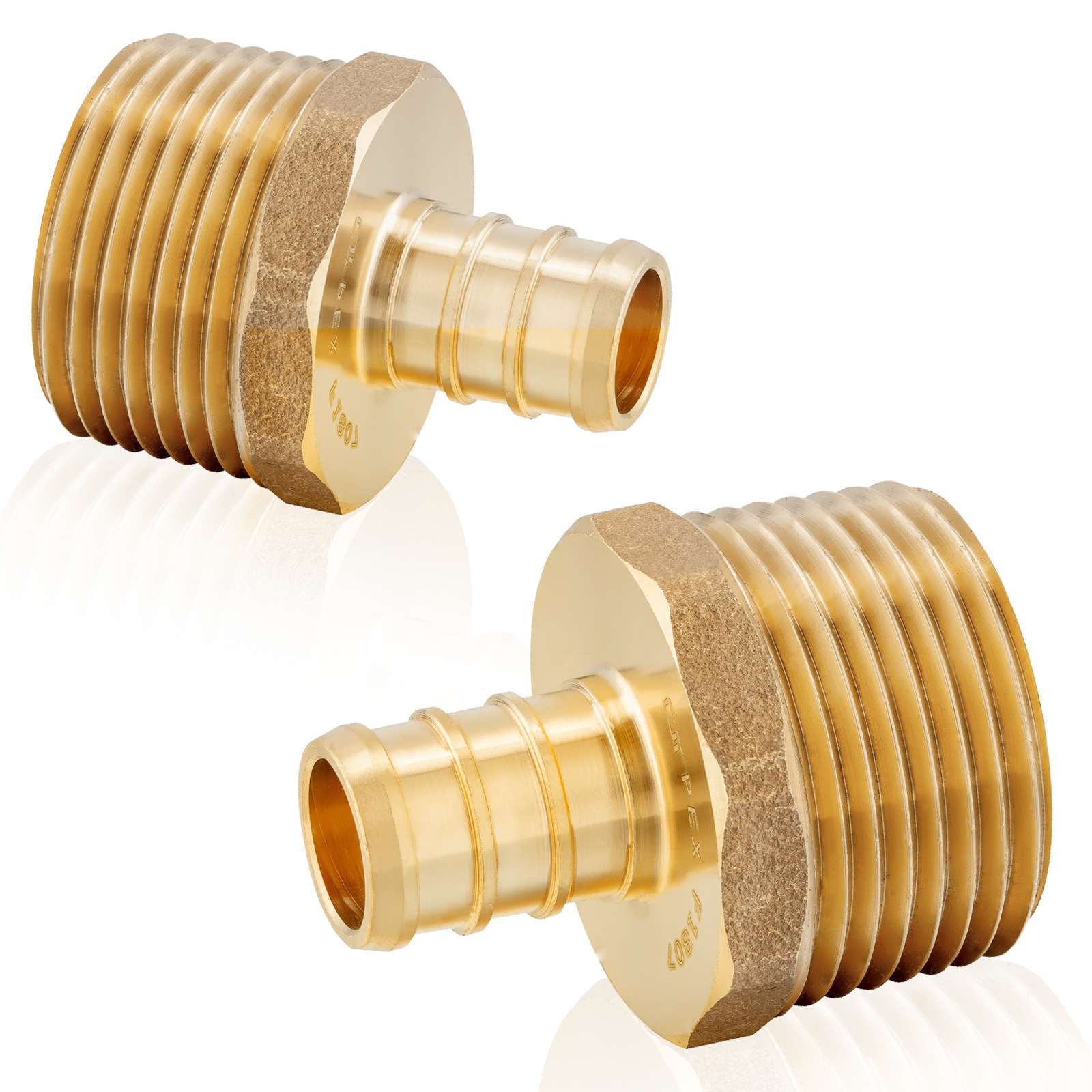 pex b crimp x male threaded reducing adapter lead free 10