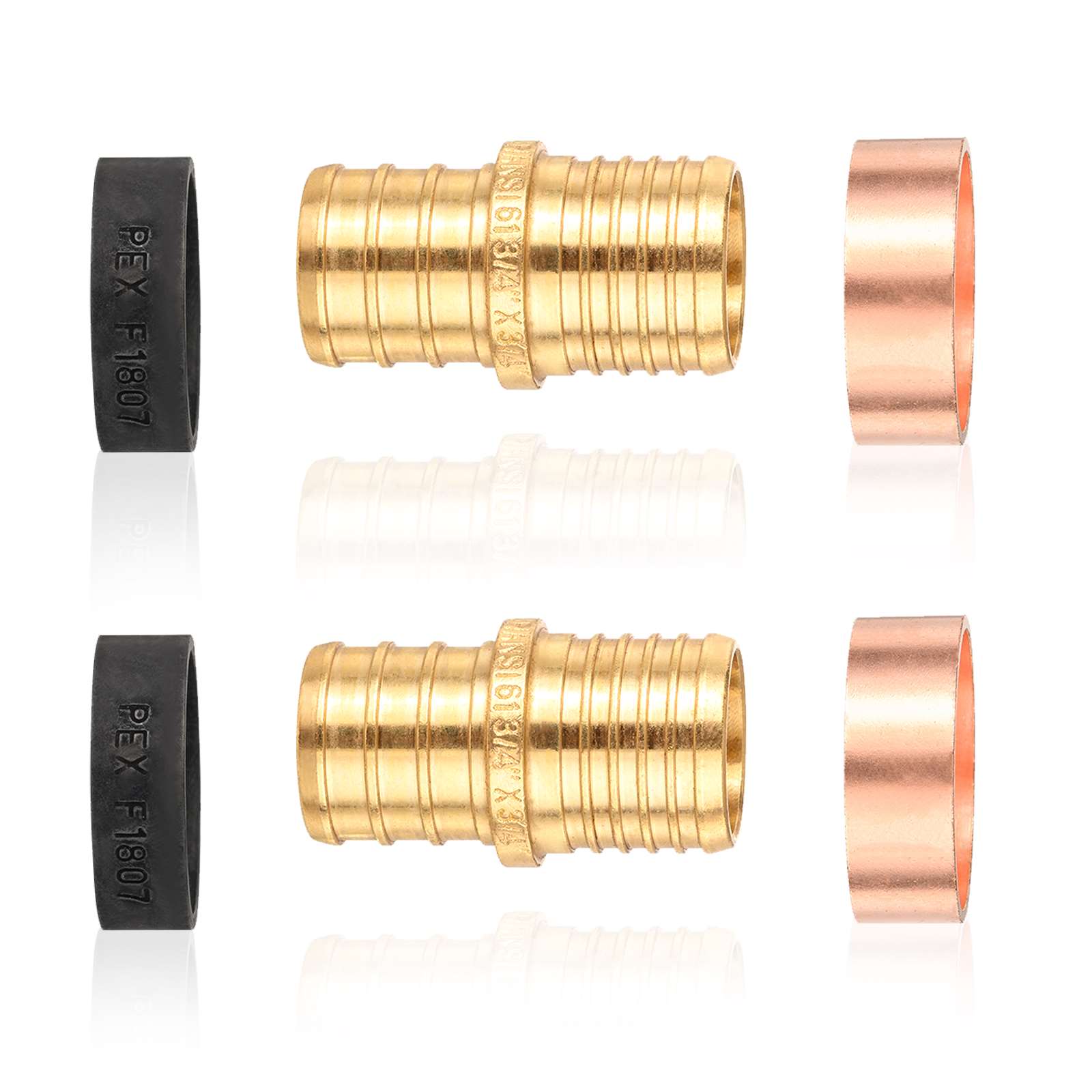 pex b crimp x pb transition brass pex coupling lead free 8